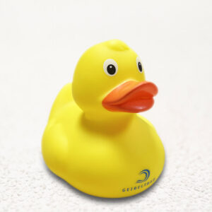 Quietsche-Ente mit Geibeltbad-Logo