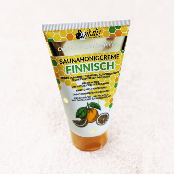 Eine Tube finnische Saunahonigcreme